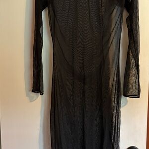 Black Bodycon Long Sleeve lingerie Dress